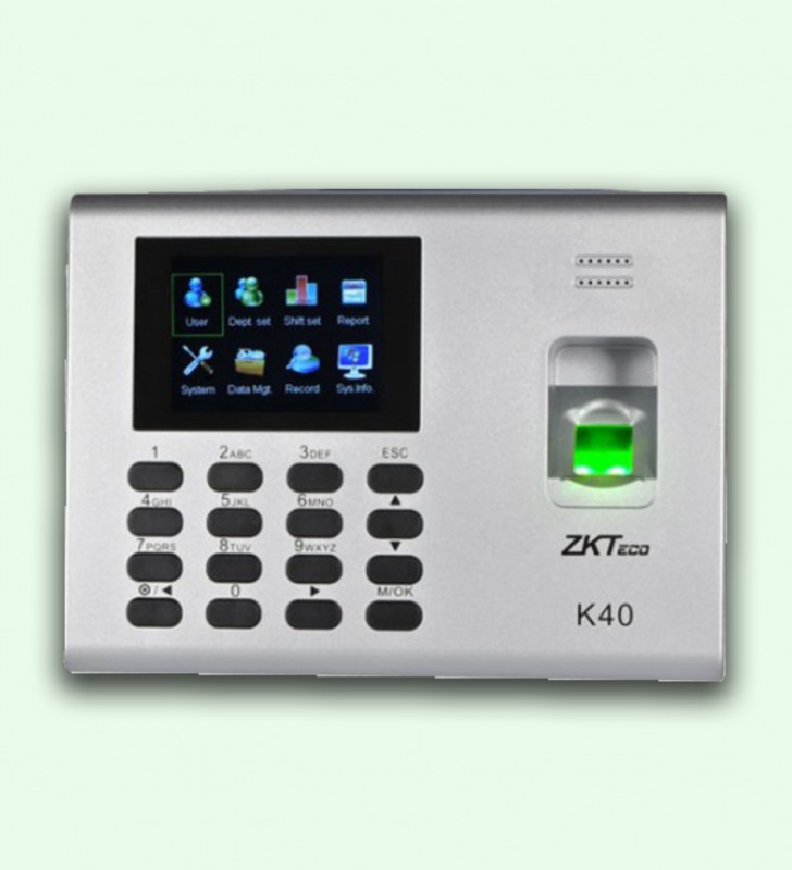 Zkteco Pointeuse à empreinte digitale et badge (K40) K40